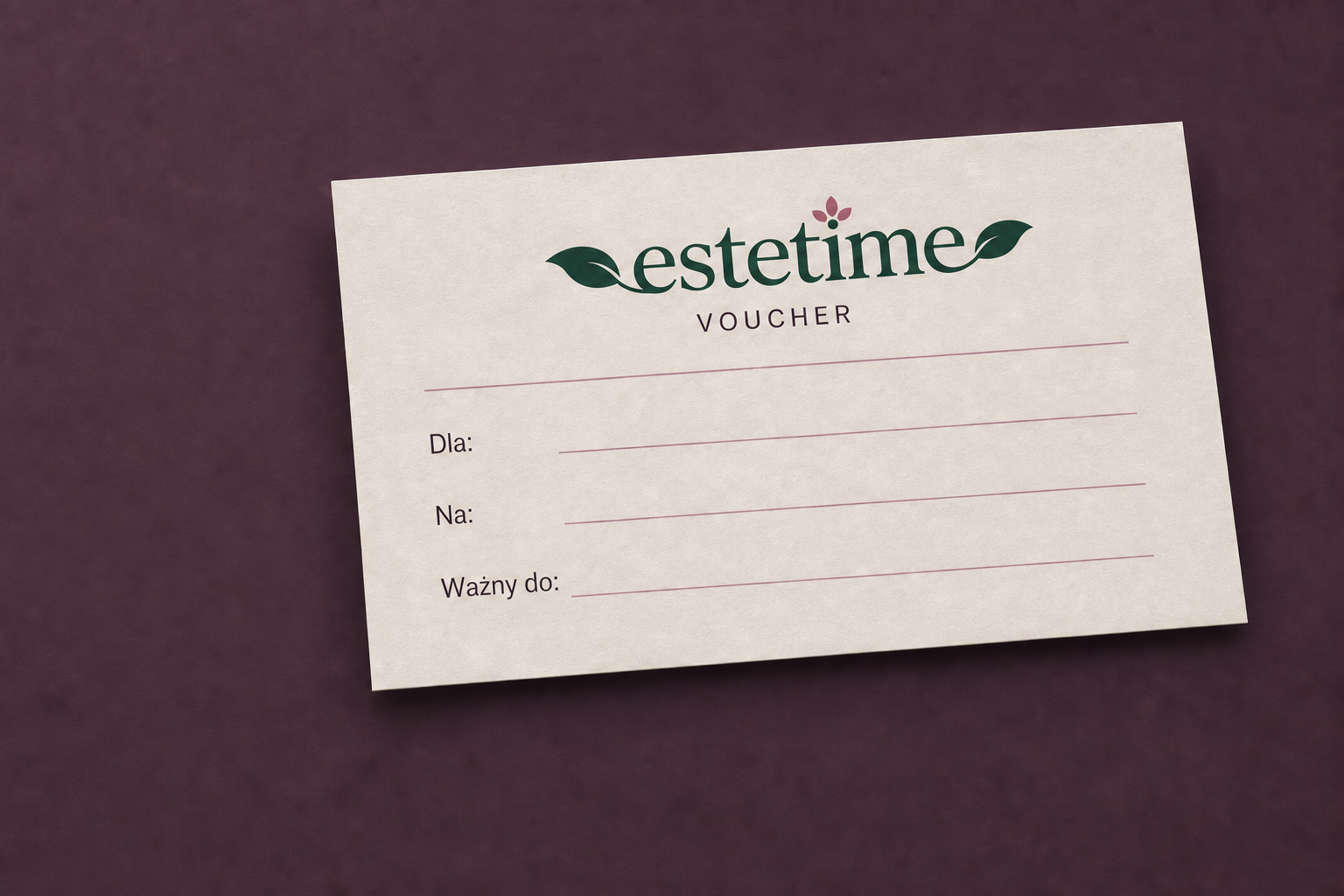 Voucher podarunkowy Estetime